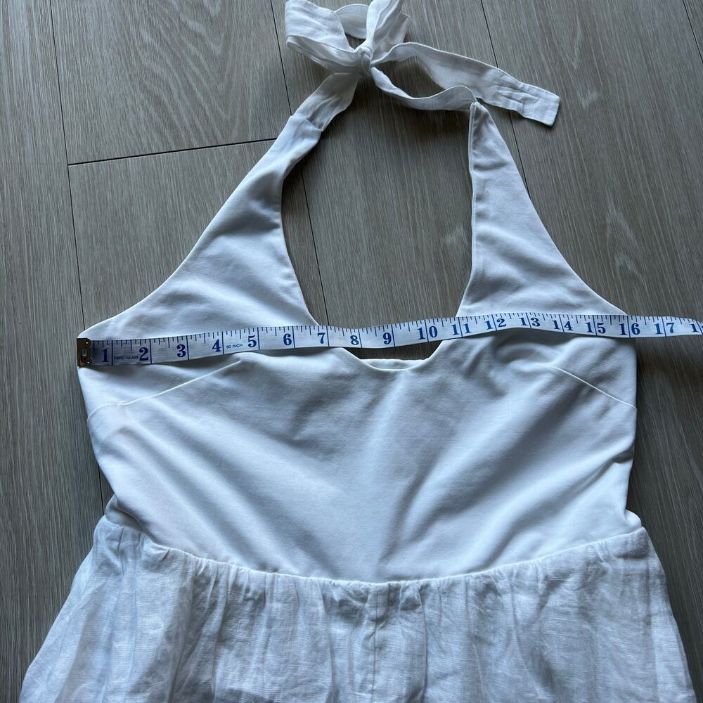 J Crew Mixy Halter Neck Dress Medium White CL648 - Picture 5 of 11